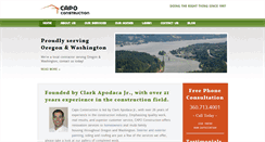 Desktop Screenshot of capoconstructionnw.com